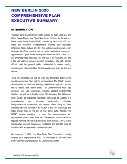 new berlin 2020 comprehensive plan executive