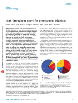 High-throughput assays for promiscuous inhibitors