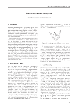 Pseudo-Tetrahedral Complexes