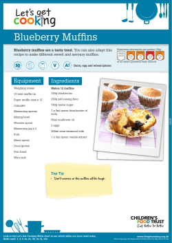 Blueberry Muffins - Abbey Park Middle School