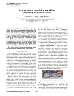 Accurate platoon control of urban vehicles, based solely