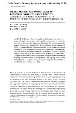 Means, Motive, and Opportunity in Becoming Informed About Politics