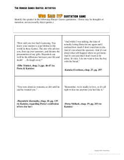 The Hunger Games Quotes: Activities