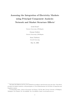 Assessing the Integration of Electricity Markets using Principal
