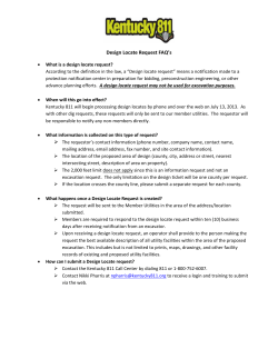 Design Locate Request FAQ`s