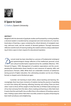 A Space to Learn - Learning Landscapes