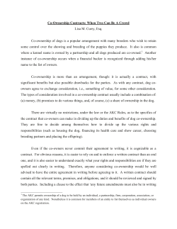 Co-Ownership Contracts