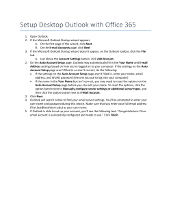 Setup Desktop Outlook with Office 365