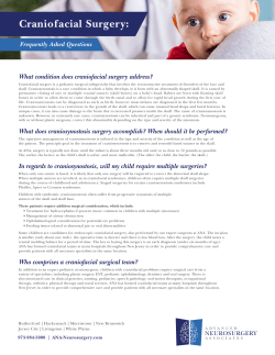 Craniofacial Surgery - Advanced Neurosurgery Associates