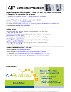 Deep Doping Profiles in Silicon Created by MeV Hydrogen