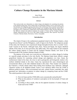Culture Change Dynamics in the Mariana Islands