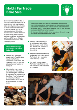 Hold a Fairtrade Bake Sale