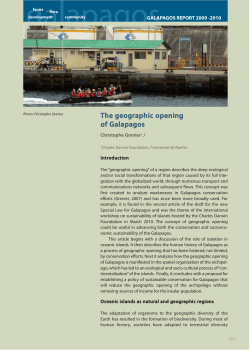 The geographic opening of Galapagos