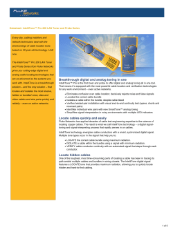 Datasheet: IntelliTone&trade; Pro 200 LAN Toner and