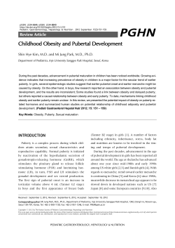 Childhood Obesity and Pubertal Development