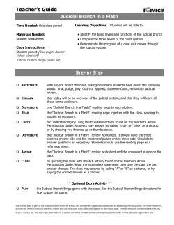 Judicial Branch in a Flash