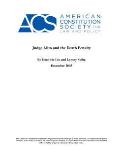 Judge Alito and the Death Penalty