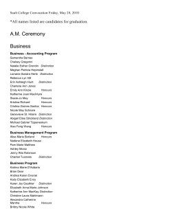 AM Ceremony Business