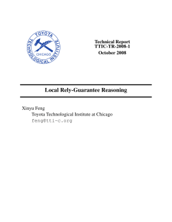 Local Rely-Guarantee Reasoning