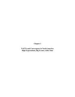 Chapter 1 NAFTA and Convergence in North America: High