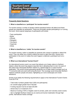 for tourism events?