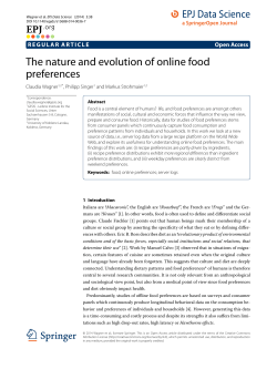 The nature and evolution of online food preferences | SpringerLink