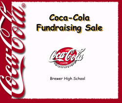 Coca-Cola Fundraising Sale
