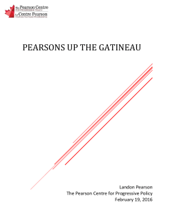 the publication - The Pearson Centre for Progressive Policy
