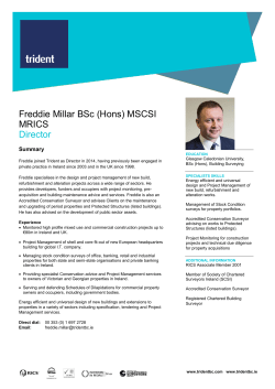 Freddie Millar BSc (Hons) MSCSI MRICS Director