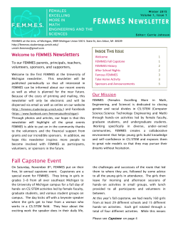 femmes newsletter - University of Michigan