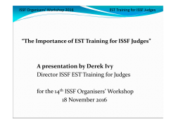 The Importance of EST Training for ISSF Judges