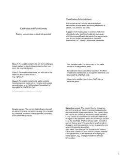 Electrodes and Potentiometry