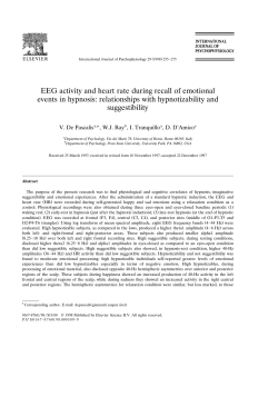 EEG activity and heart rate during recall of emotional events in