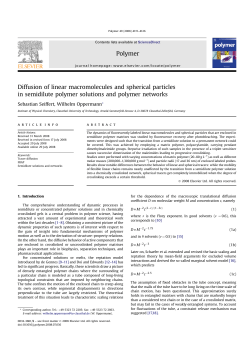 Diffusion of linear macromolecules and spherical particles in