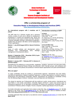 DPP2016-2017 workshop announcement in Vietnam