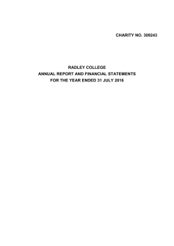 Accounts 2016 - Radley College