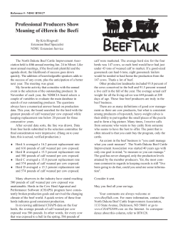 Professional Producers Show Meaning of &euml;Here&iacute;s the Beef&iacute;