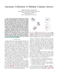 Automatic Calibration of Multiple Coplanar Sensors
