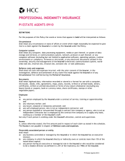 professional indemnity insurance