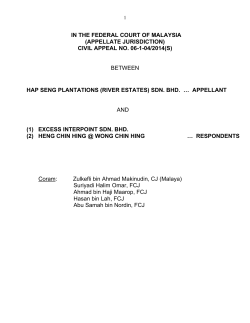 in the federal court of malaysia (appellate jurisdiction)