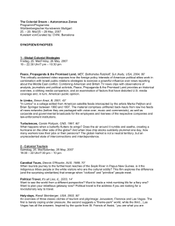 The Colonial Dream &ndash; Autonomous Zones Programm/Programme