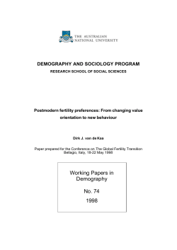 Postmodern Fertility Preferences