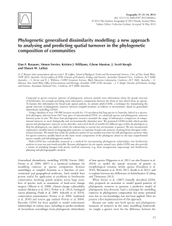 Phylogenetic generalised dissimilarity modelling: a new approach to