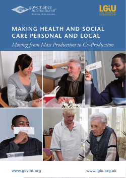 Making HealtH and Social care PerSonal and local Moving from
