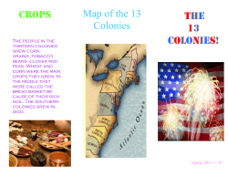 Crops THE 13 COLONIES! Map of the 13 Colonies
