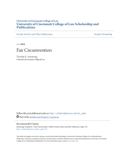 Fair Circumvention - University of Cincinnati College of Law
