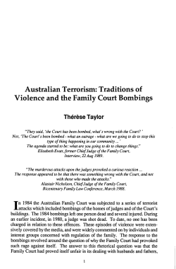 Australian Terrorism: Traditions of Violence and the Family