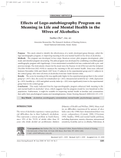 Effects of Logo-autobiography Program on Meaning in Life and
