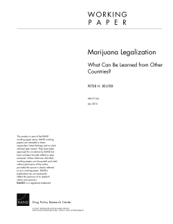 Marijuana Legalization: What Can Be Learned from Other Countries?