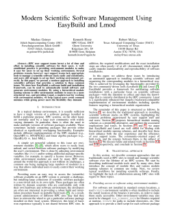 Modern Scientific Software Management Using